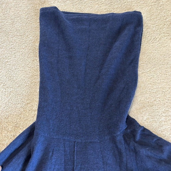 Tahari Women's Extra fine Merino Wool Sweater Small Turtleneck Tunic Blue - Picture 8 of 15